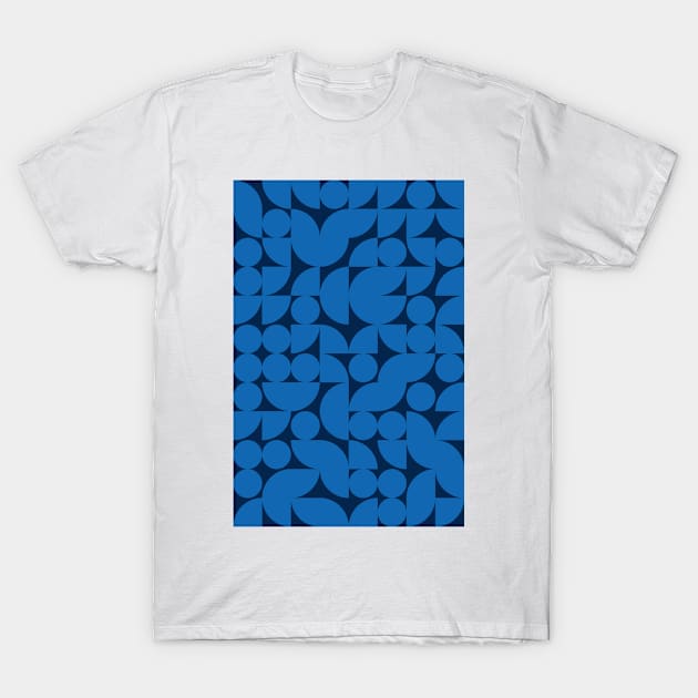 Men Bluish Geometric Pattern - Shapes #2 T-Shirt by Trendy-Now